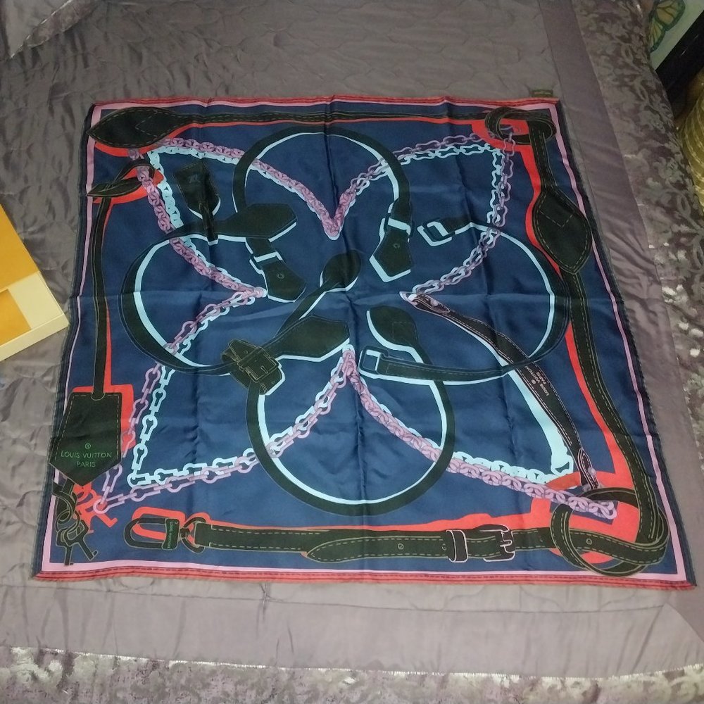 Louis Vuitton Paris silk scarf